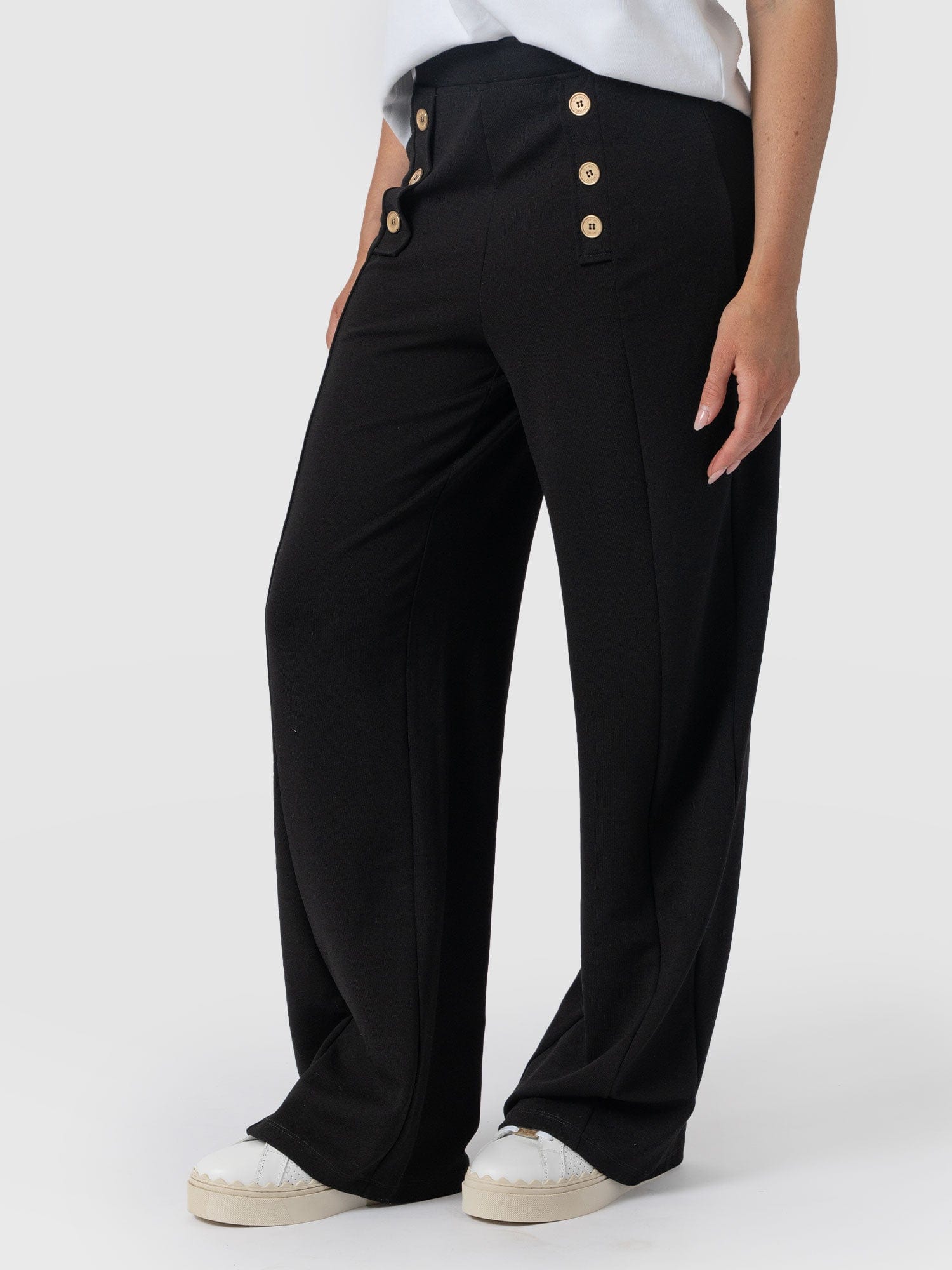 Chelsea Pant Black Jersey - Women's Pants | Saint + Sofia® USA
